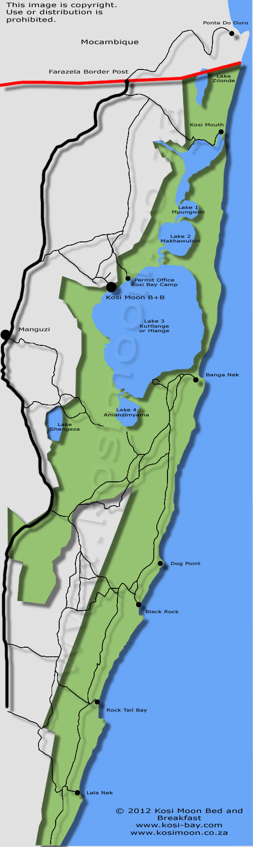 Static map of Kosi Bay